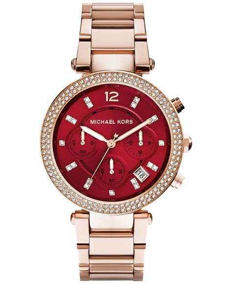 michael michael kors women's parker bracelet watch|Michael Kors parker chronograph.